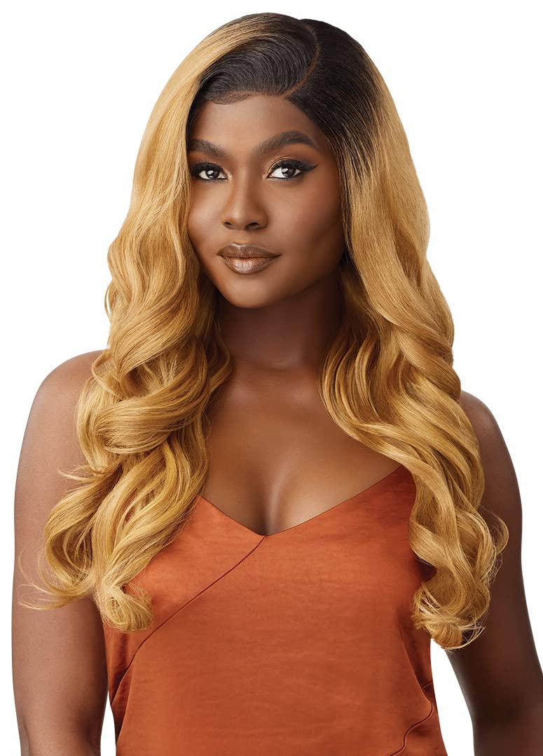 Outre - 5x5 Lace Closure Wig - Human Hair Blend - Body Curl 24" (DARK BROWN 2) - Image 7