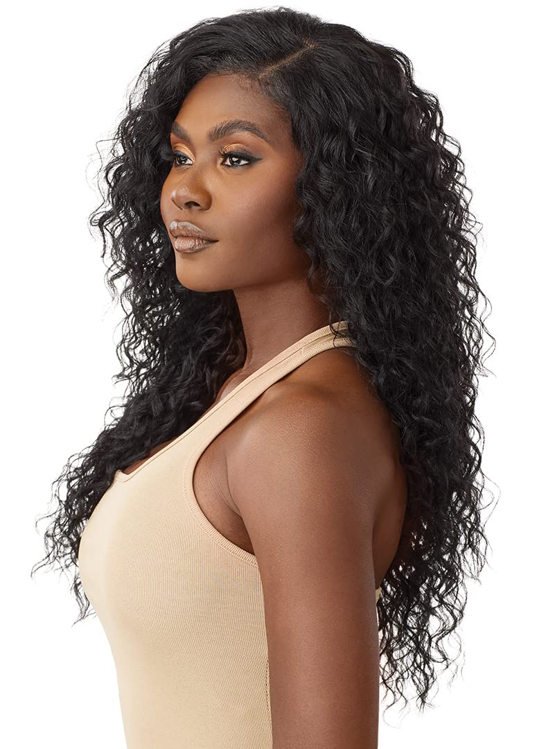 Outre - 5X5 Lace Closure Wig - Human Hair Blend - Malaysian Deep 26" (DR GINGER BROWN) - Image 3
