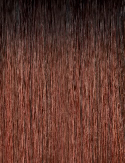 Outre - 5X5 Lace Closure Wig - Human Hair Blend - Malaysian Deep 26" (DR GINGER BROWN) - Image 6