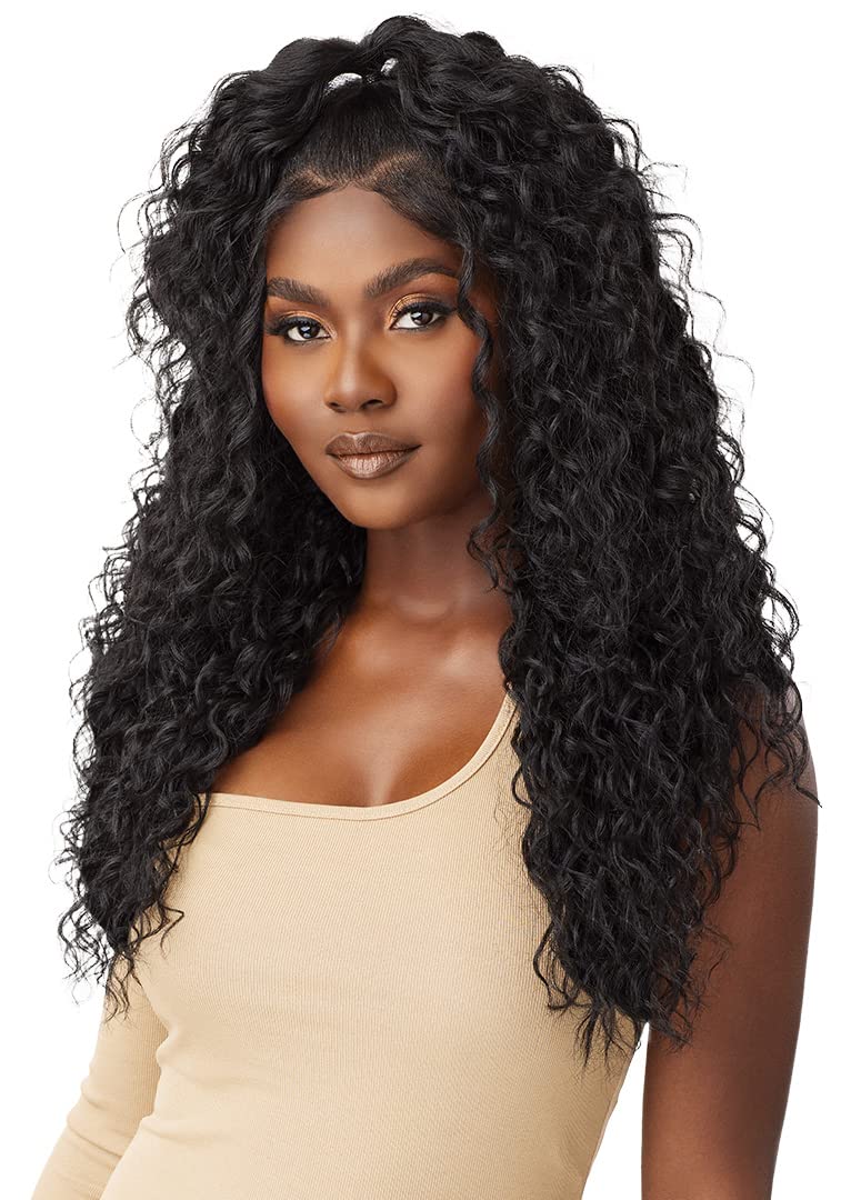 Outre - 5X5 Lace Closure Wig - Human Hair Blend - Malaysian Deep 26" (DR GINGER BROWN) - Image 7