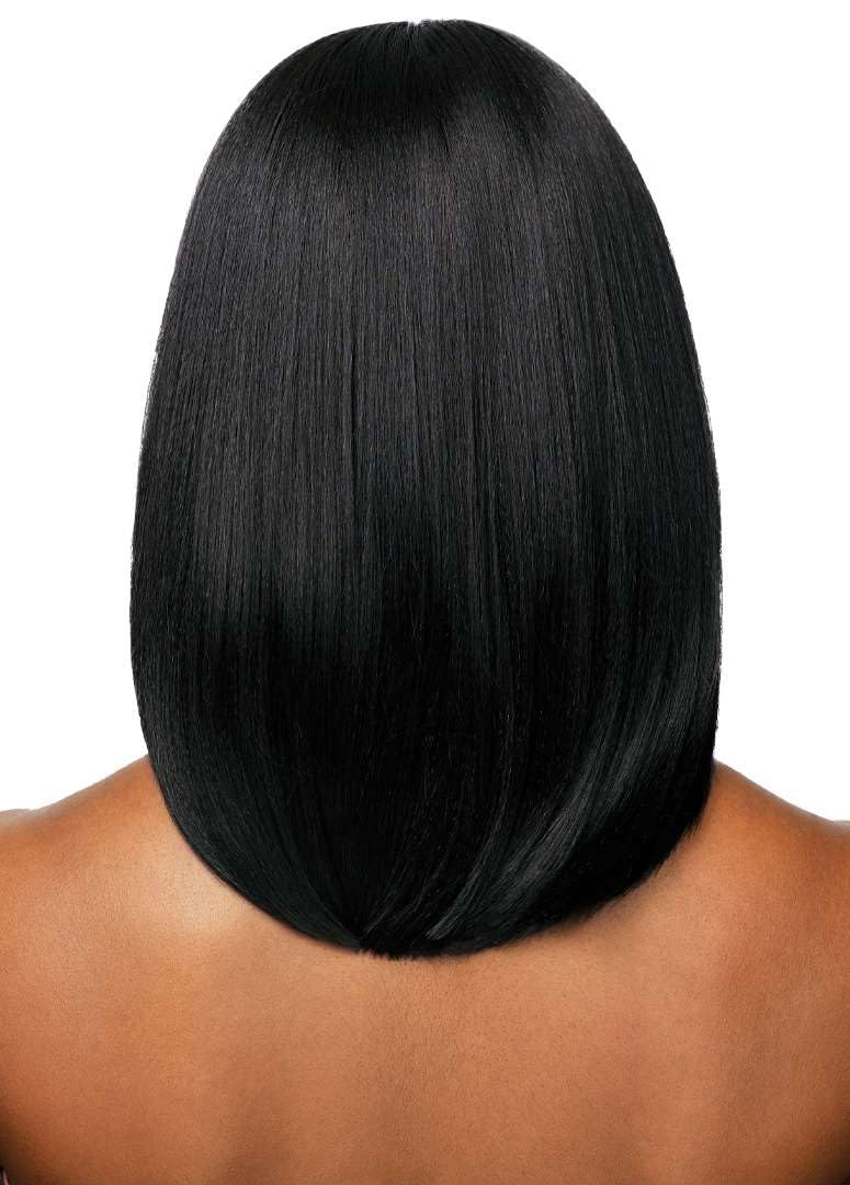 Outre - 5X5 Lace Closure Wig - Human Hair Blend - Natural Yaki 14" (DARK BROWN 2) - Image 6