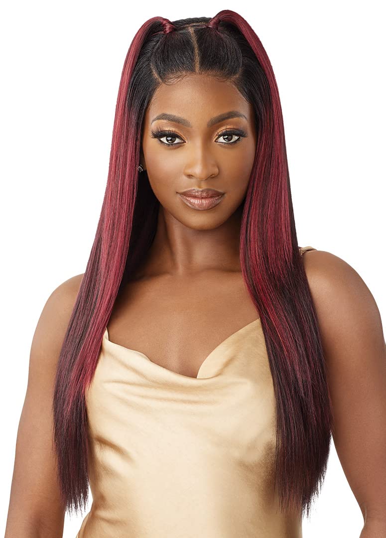 Outre - 5x5 Lace Closure Wig - Human Hair Blend - Yaki Straight 26" (2) - Image 7
