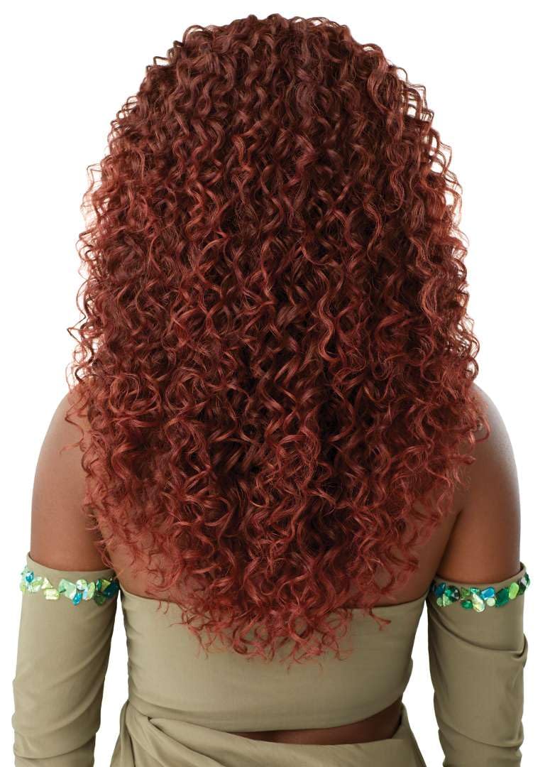 Outre 6X5 Pre-Cut Lace Closure Wig - Human Hair Blend - Dominican Curly 22" (ASH BROWN MELT) - Image 7