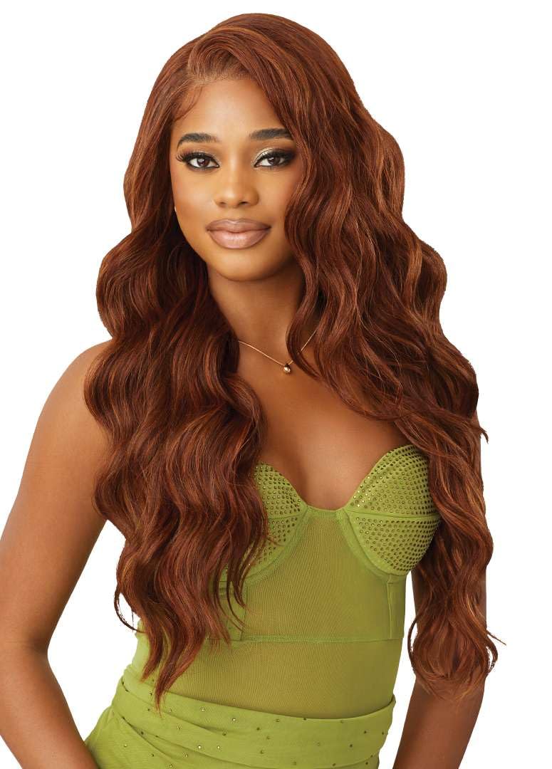 Outre 6X5 Pre-Cut Lace Closure Wig - Human Hair Blend - Loose Body 26" (BLACK BERRY) - Image 4