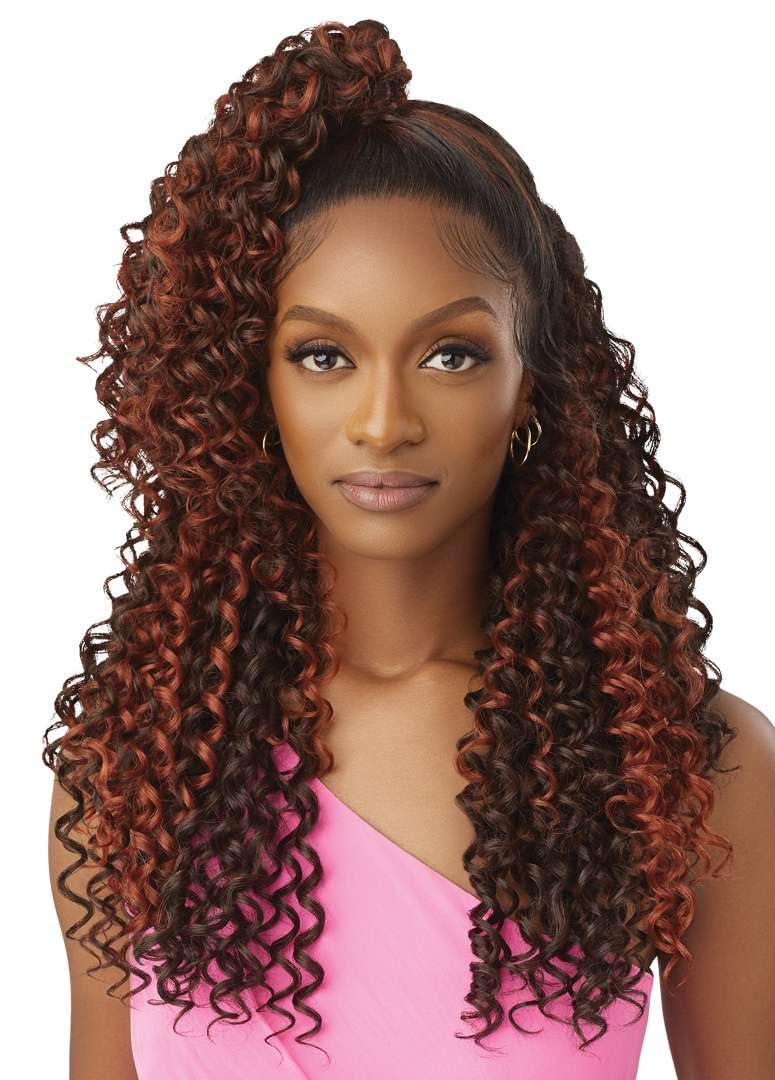 Outre Airtied 100% Fully Hand-Tied Wig - Human Hair Blend - Dominican Curly 22" (2) - Image 4
