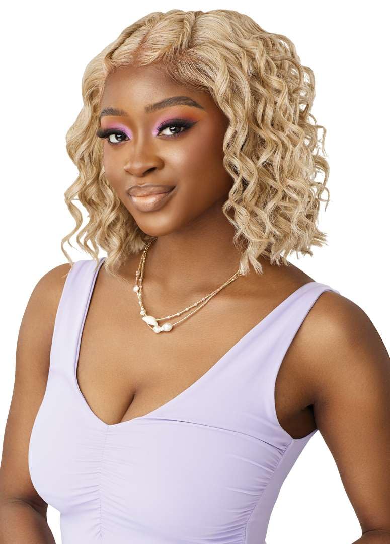 Outre Airtied 100% Fully Hand-Tied Wig - Human Hair Blend - Loose Deep 12" (CHOCOLATE SWIRL) - Image 5