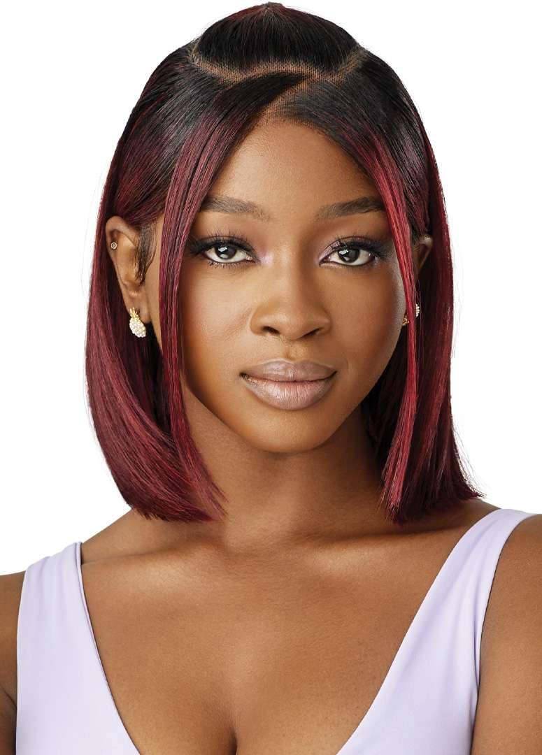 Outre Airtied 100% Fully Hand-Tied Wig - Human Hair Blend - Natural Yaki 12" (CHOCOLATE SWIRL) - Image 3