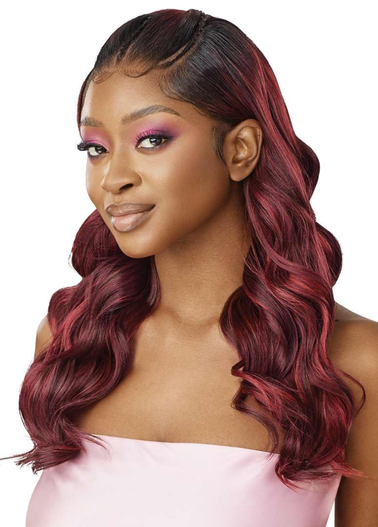 Outre Airtied 100% Fully Hand-Tied Wig - Human Hair Blend - Natural Body Wave 22" (DARK BROWN 2) - Image 5