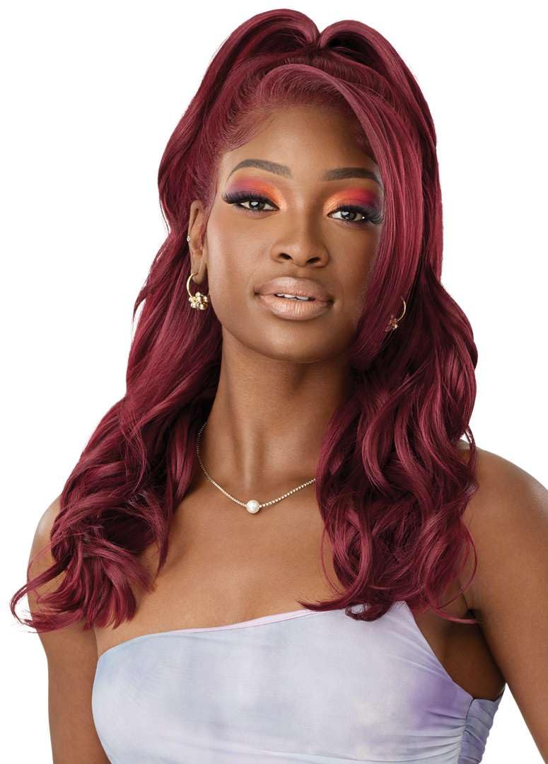 Outre Airtied 100% Fully Hand-Tied Wig - Human Hair Blend - Natural Wave 20" (CHOCOLATE SWIRL) - Image 3