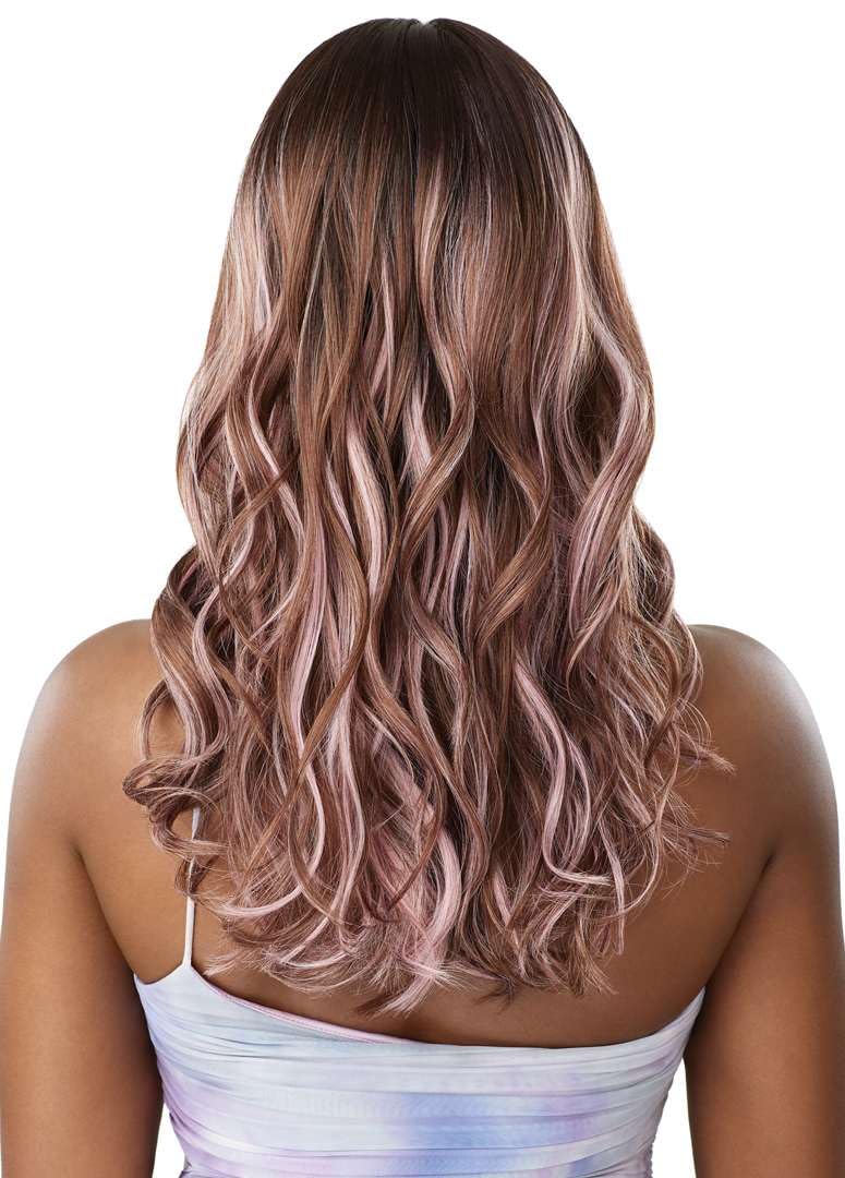 Outre Airtied 100% Fully Hand-Tied Wig - Human Hair Blend - Natural Wave 20" (CHOCOLATE SWIRL) - Image 6