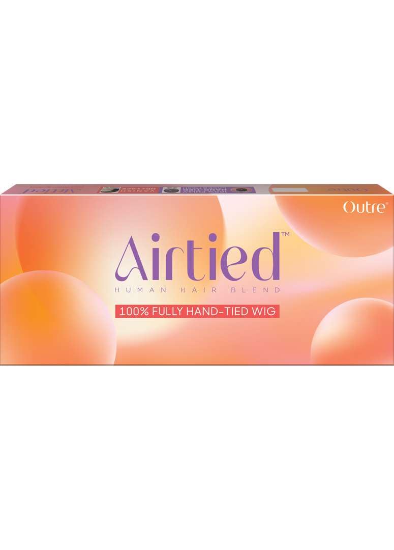 Outre Airtied 100% Fully Hand-Tied Wig - Human Hair Blend - Natural Wave 20" (CHOCOLATE SWIRL) - Image 7