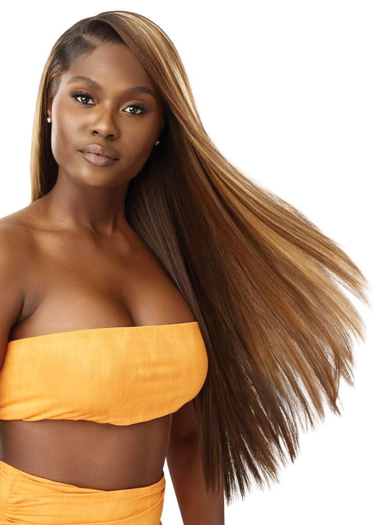 Outre Airtied 100% Fully Hand-Tied Wig - Human Hair Blend - Sleek Yaki 28" (2) - Image 3