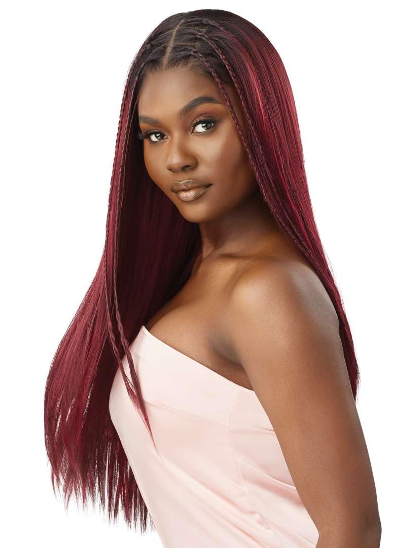 Outre Airtied 100% Fully Hand-Tied Wig - Human Hair Blend - Sleek Yaki 28" (2) - Image 5