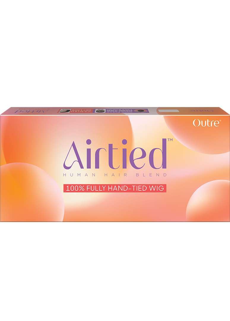 Outre Airtied 100% Fully Hand-Tied Wig - Human Hair Blend - Soft Yaki 24" (1B/DRFF JADE BLUE) - Image 8