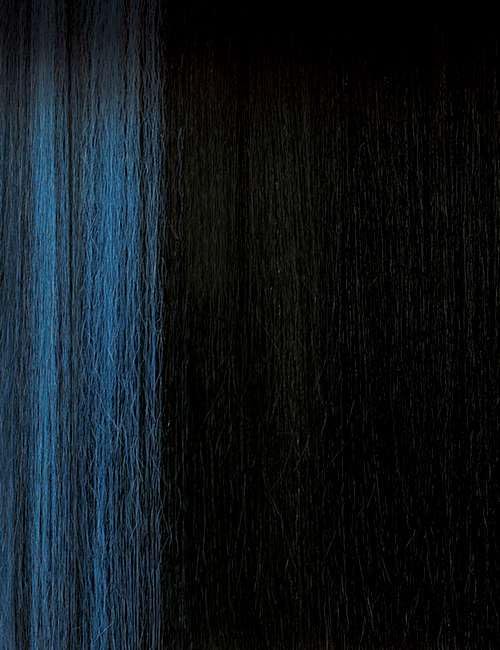 Outre Airtied 100% Fully Hand-Tied Wig - Human Hair Blend - Soft Yaki 24" (1B/DRFF JADE BLUE) - Image 9