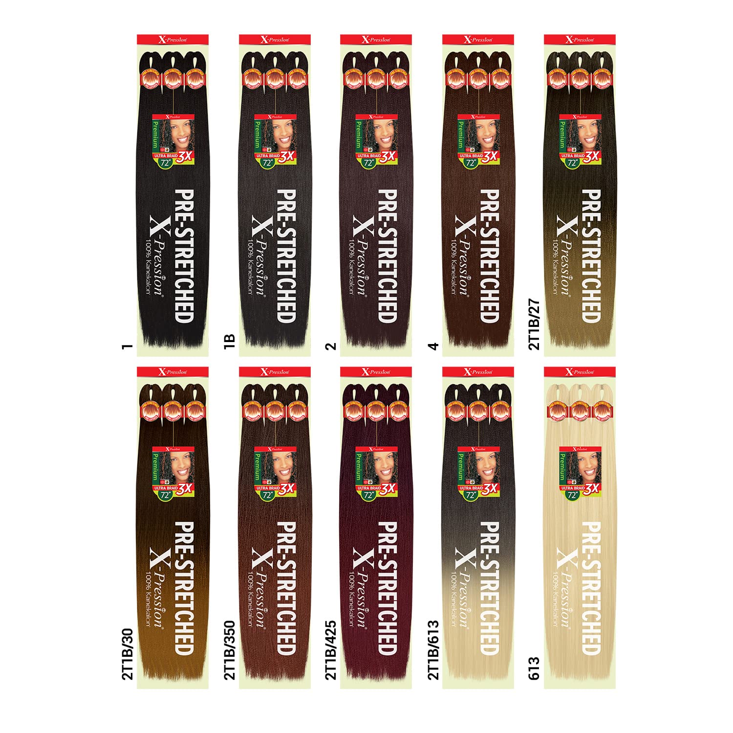Outre Braids X-Pression Kanekalon 3X Pre Stretched Ultra Braid 72" (1-pack, 2) - Image 5