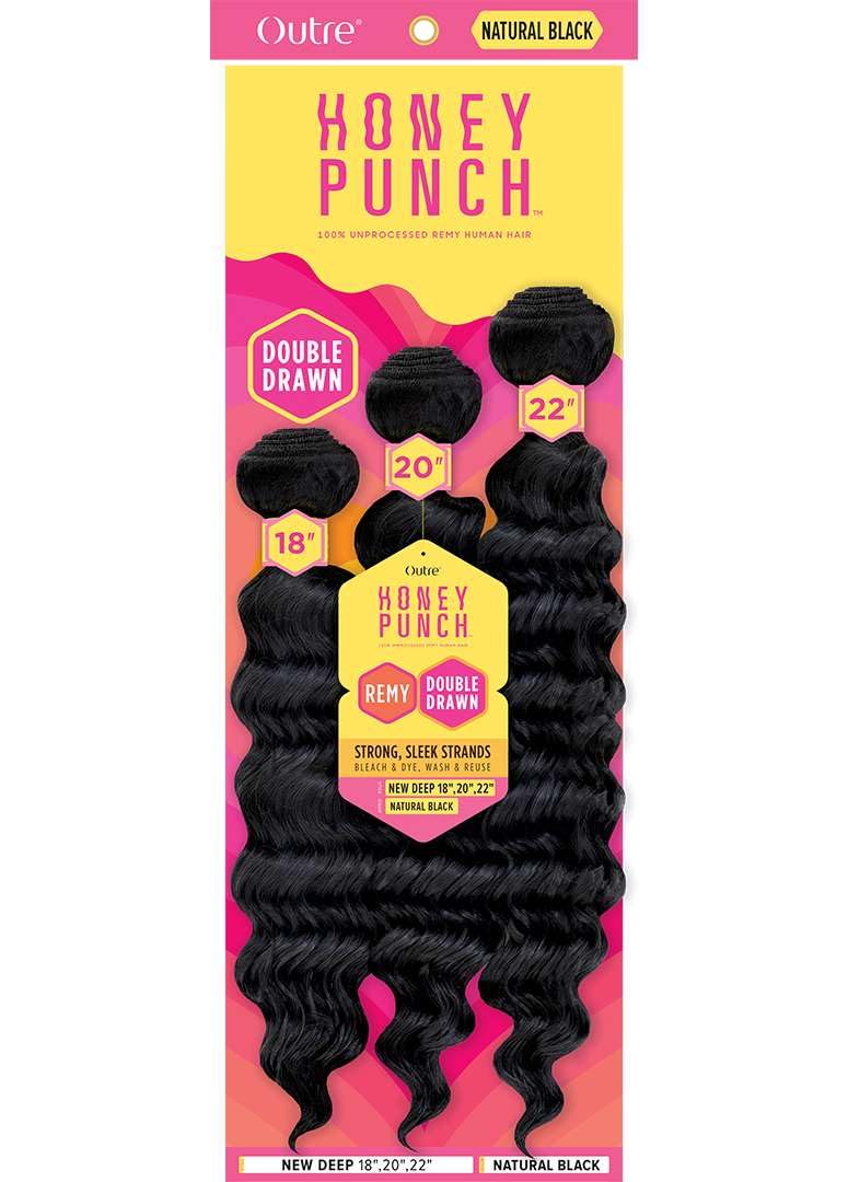 Outre Honey Punch 100% Unprocessed Remi Hair - New Deep 10”12”14" (NATURAL) - Image 3