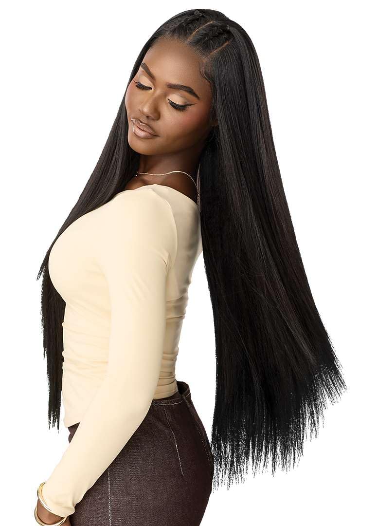 Outre Lace Front Wig - Perfect Hair Line 13X6 - NUEBLEND - Human Hair Blend - Straight 34" (AUBURN) - Image 5