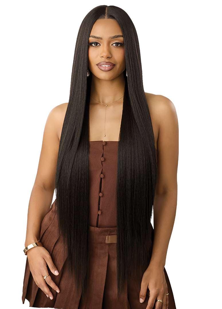 Outre Lace Front Wig - Perfect Hair Line 13X6 - NUEBLEND - Human Hair Blend - Straight 40" (AUBURN) - Image 3
