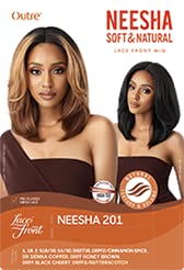 Outre Neesha Soft & Natural Synthetic Swiss Lace Front Wig NEESHA 201 (DRFF2/BTSC) - Image 4