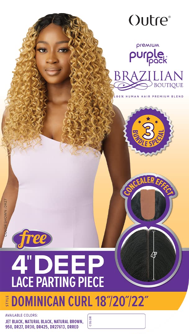 Outre Purple Pack Brazilian Boutique Dominican Curl 182022 (DARK BURGUNDY 950) - Image 4