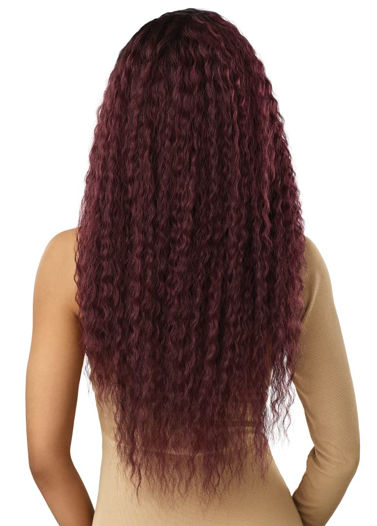 Outre Purple Pack Brazilian Boutique - Natural French 182022 + 4x4 HD Lace Closure (DR RED) - Image 3