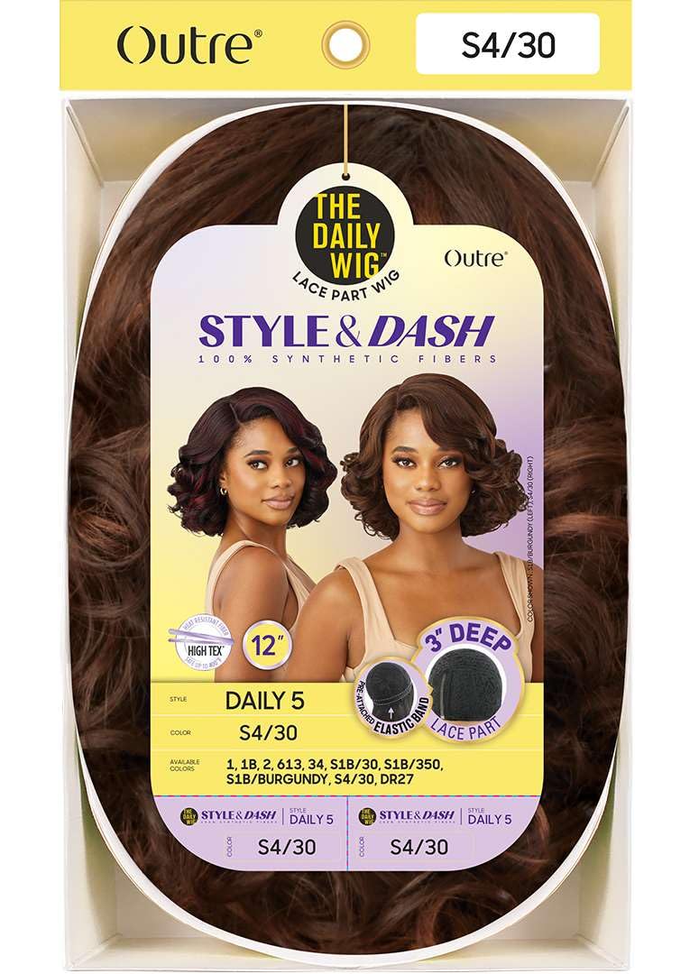 Outre The Daily Wig - Style & Dash - Daily 5 (BROWN GRAY 34) - Image 6