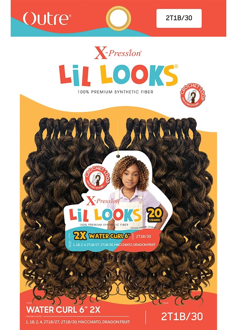 Outre X-Pression Twisted Up Lil Looks WATER CURL 6" 2X (1B) - Image 3