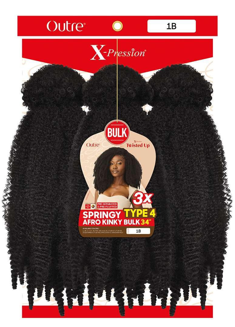 Outre X-Pression Twisted Up - Springy Type 4 Kinky Bulk 34" 3X (2T1B/30) - Image 4