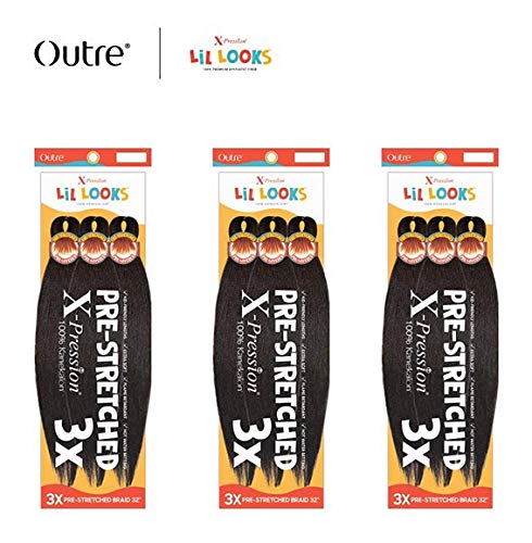 Outre Xpression Lil Looks 3X PRE STRETCHED CALMING BRAID 32" (3-Pack, 1) - Image 4